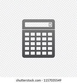 Calculator icon. On grid background
