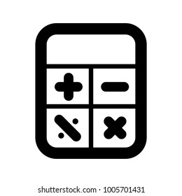 Calculator icon on a white background, Vector illustration