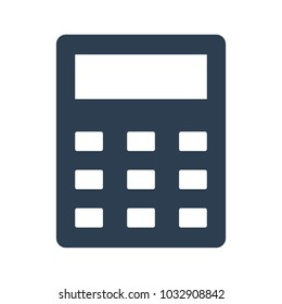 Calculator icon on white background. Vector illustration