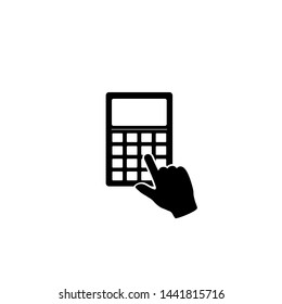 Calculator icon on white background. Vector illustration