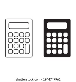 Calculator icon on white background