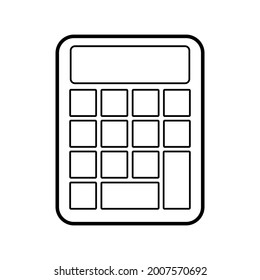 Calculator Icon on white background, vector calculator flat, suitabl for web design, etc.