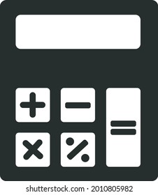 Calculator icon on white background. 