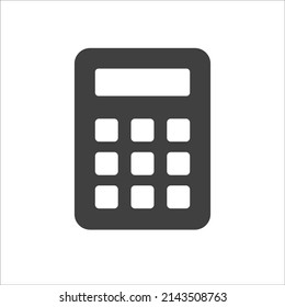 calculator icon on white background. plus minus, multiplication equal