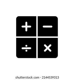 Rechensymbol auf weißem Hintergrund