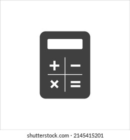 calculator icon on white background. plus minus, multiplication equal