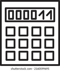 icono de calculadora en fondo blanco