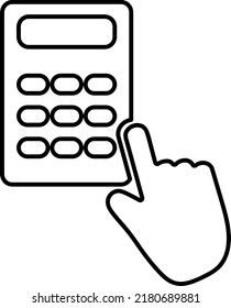 Calculator icon on white background. Vector illustration..eps
