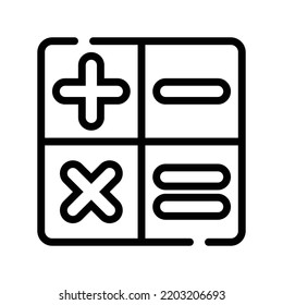 Icono de la calculadora sobre fondo blanco