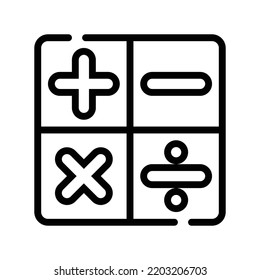 Calculator icon on white background