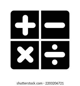 Calculator icon on white background