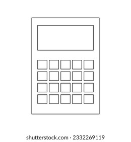 Icono de la calculadora sobre un fondo blanco. Imagen vectorial.