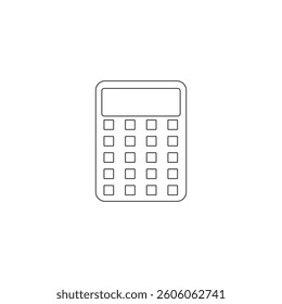 Calculator icon on white background. Vector illustration.