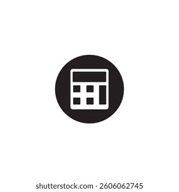Calculator icon on white background. Vector illustration.