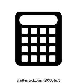Calculator icon on white background. Vector illustration.