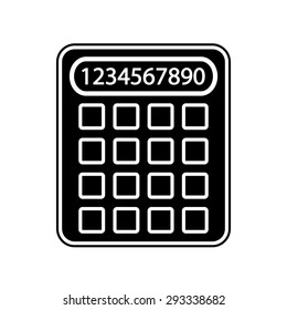 Calculator icon on white background. Vector illustration.