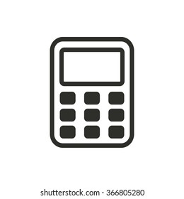 Calculator  icon  on white background. Vector illustration.