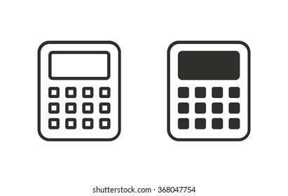 Calculator  icon  on white background. Vector illustration.