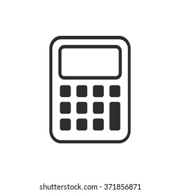 Calculator  icon  on white background. Vector illustration.
