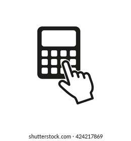 Calculator   icon  on white background. Vector illustration.