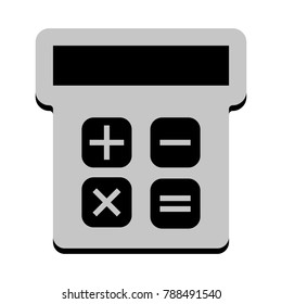 Calculator icon on a white background, Vector illustration