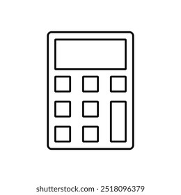 calculator icon. Outline style design isolated on white background