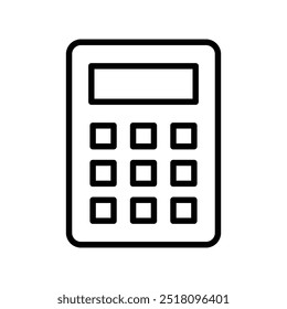 calculator icon. Outline style design isolated on white background