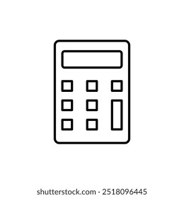 calculator icon. Outline style design isolated on white background