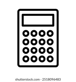 calculator icon. Outline style design isolated on white background