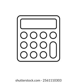 Calculator icon Outline vector line symbol