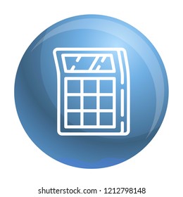 Calculator icon. Outline calculator vector icon for web design isolated on white background