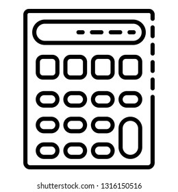 Calculator icon. Outline calculator vector icon for web design isolated on white background