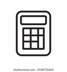 Calculator icon Outline vector for web ui