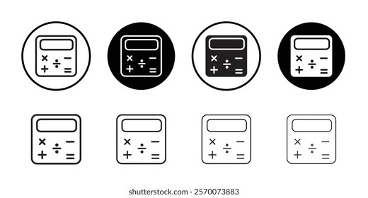 Calculator icon Outline vector for web ui