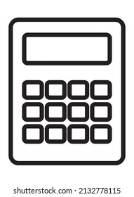 calculator icon over white background