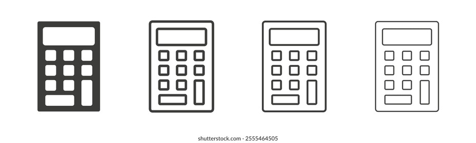 Calculator icon pack. vector illustration