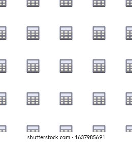 Calculator icon pattern seamless isolated on white background. Editable flat Calculator icon. Calculator icon pattern for web and mobile.