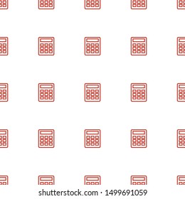 calculator icon pattern seamless white background. Editable outline calculator icon. calculator icon pattern for web and mobile.