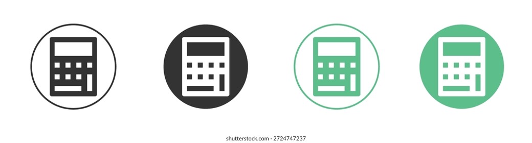 Pictogramas de iconos de calculadora. Vector EPS 10