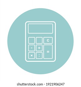 A calculator icon, a portable calculation tool for everyday purposes in finance, business, commerce, office, and education. 