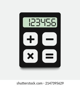 Calculator icon, a portable calculation tool for everyday purposes in finance, business, commerce, office and education. Vector