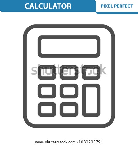 Calculator Icon. Professional, pixel perfect icons optimized for both large and small resolutions. EPS 8 format. 12x size for preview.
