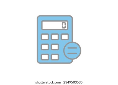 Calculator Icon. Icon related to assessment. flat line icon style. Simple vector design editable