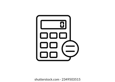 Icono de calculadora. Icono relacionado con la evaluación. estilo de icono de línea. Diseño de vector simple editable