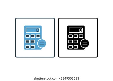 Calculator Icon. Icon related to assessment. solid icon style. Simple vector design editable