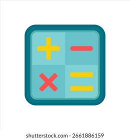 Icono de la calculadora. Icono relacionado con Elementos de diseño. Adecuado para Sitio web, App, interfaces de usuario, elemento, imprimible, etc. Estilo de icono plano. Diseño de Vector simple editable