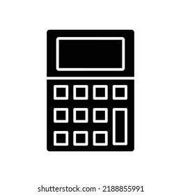 Calculator icon. icon related to school supplies, education. glyph icon style, solid. Simple design editable