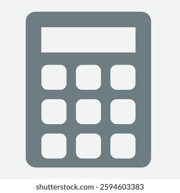 Calculator icon representing mathematics, calculation, problem-solving, and digital computation tools.