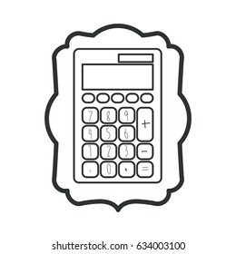 Calculator icon. School education learning and knowledge theme. Isolated design. Vector illustration