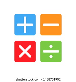 Calculator icon. School math symbol set. Vector web application design.